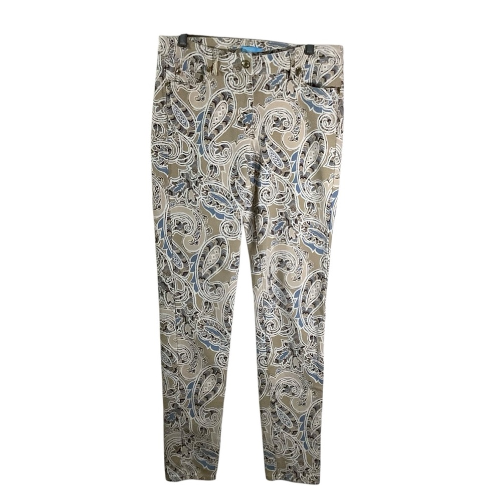 J. McLaughlin Lexi Strech Pants Paisley Print Ankle